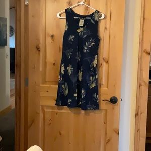 All That Jazz dress navy/with tan &black above knee size 9/10